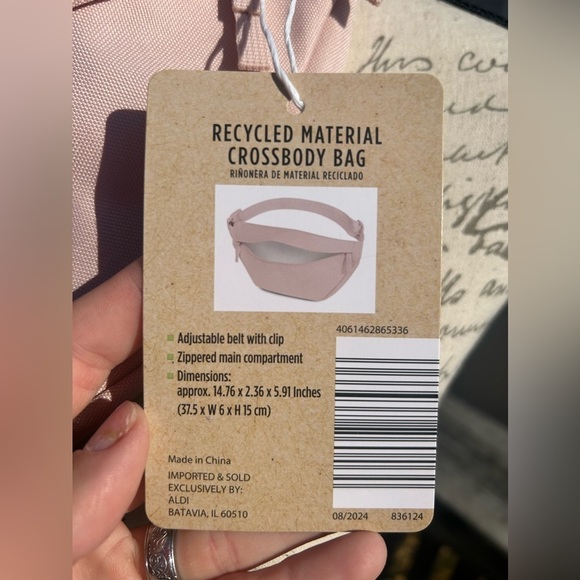 Pink Crossbody Waist Bag Large Capacity NWT! - Picture 6 of 6